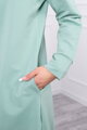 Lange Damen Sweatshirt-Jacke 9113 minze