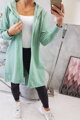 Lange Damen Sweatshirt-Jacke 9113 minze