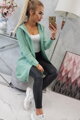 Lange Damen Sweatshirt-Jacke 9113 minze