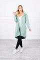 Lange Damen Sweatshirt-Jacke 9113 minze