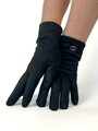 Čierne dámske pohodlné rukavice 