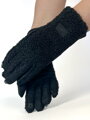 Dámske UGC TEDDY čierne rukavice 