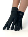 Čierne dámske pohodlné rukavice 