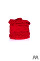 Damen Strickmütze mit Bommel ADA rot