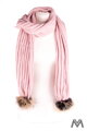 Damen Strickschal mit Bommeln ANDREA rosa