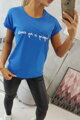 Damen T-Shirt SHOPPING 65297 blau