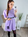 Dámske športové šaty v lila-fialovej farbe 