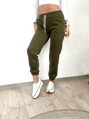Stilvolle warme grüne Damen Jogginghose 