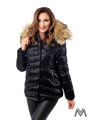 Damen Winterjacke schwarz BK-204A matt