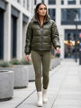 Modna damska kurtka w kolorze khaki