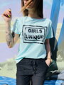 Damen T-Shirt MFY GIRLS UNIQUE blau