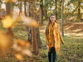 Damen Wintermantel LEA senf meliert