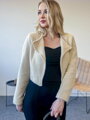 Cremefarbener Kurzmantel für Damen