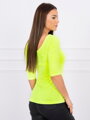 Damen T-Shirt mit Ausschnitt 8832 neon gelb