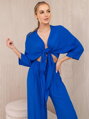 Blaues Set 6289 Bluse+Hose