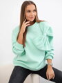 Damen-Sweatshirt mit Schleife 9797  menthol
