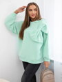 Damen-Sweatshirt mit Schleife 9797  menthol