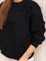 Sweatshirt mit Schleifen 9796 schwarz