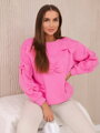 Sweatshirt mit Schleifen 9796 rosa