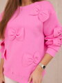 Sweatshirt mit Schleifen 9796 rosa