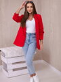 Einfarbige Damenjacke 9709 in Rot