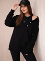 Hoodie+Crop-Top+Leggings 9446 schwarz