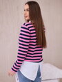Stilvolle Damenbluse 4326 schwarz mit rosa