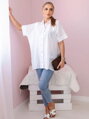 Oversized Damen Bluse 9812 weiß