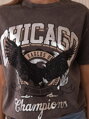 Stilvolles Damen T-Shirt 01-2429 CHICAGO bronze + silber