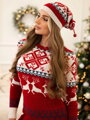 Damen-Set 1002 Pullover + Mütze + Kniestrümpfe