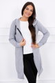 Langer Damen Hoodie mit Kaputze grau