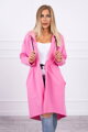 Damen-Sweatshirt mit loser Kapuze KS rosa