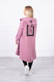 Damen Kapuzenpullover KS dunkelrosa