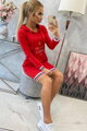Damen Sweatshirt Kleid BROOKLYN 62095 rot