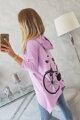 Damen Sweatshirt FAHRRAD 9139 violett