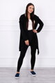 Damen-Sweatshirt mit loser Kapuze KS schwarz