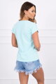 Damen-T-Shirt mit der Aufschrift hellblau