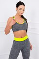 Damen Sportset grau + neongelb