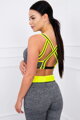 Damen Sportset grau + neongelb