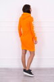 Damen Sport-Sweatshirt Kleid 62072 OFF WHITE neo-orange