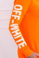 Damen Sport-Sweatshirt Kleid 62072 OFF WHITE neo-orange