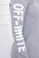 Damen Sport-Sweatshirt Kleid 62072 OFF WHITE grau