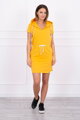 Damen Sport-Kleid mit Kapuze 8982 senf