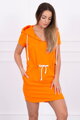 Damen Sport-Kleid mit Kapuze 8982 neo-orange