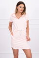 Damen Sport-Kleid mit Kapuze 8982 hellrosa