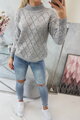 Damen Pullover mit Stehkragen 2020-18 Diamant grau