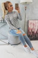Damen Pullover mit Stehkragen 2020-18 Diamant grau