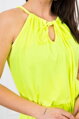 Langes BOHO Damenkleid KS neongelb