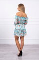 Rüschen Damen Sommerkleid mit Blumen KS mint