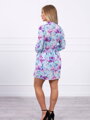 Damen Sommerkleid mit Blumen KS blau